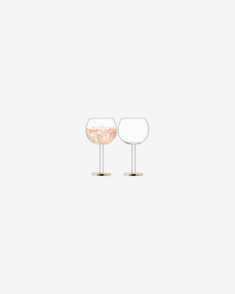 Lsa Luca Gold Balloon Wine Glasses (Set Of 2) 1