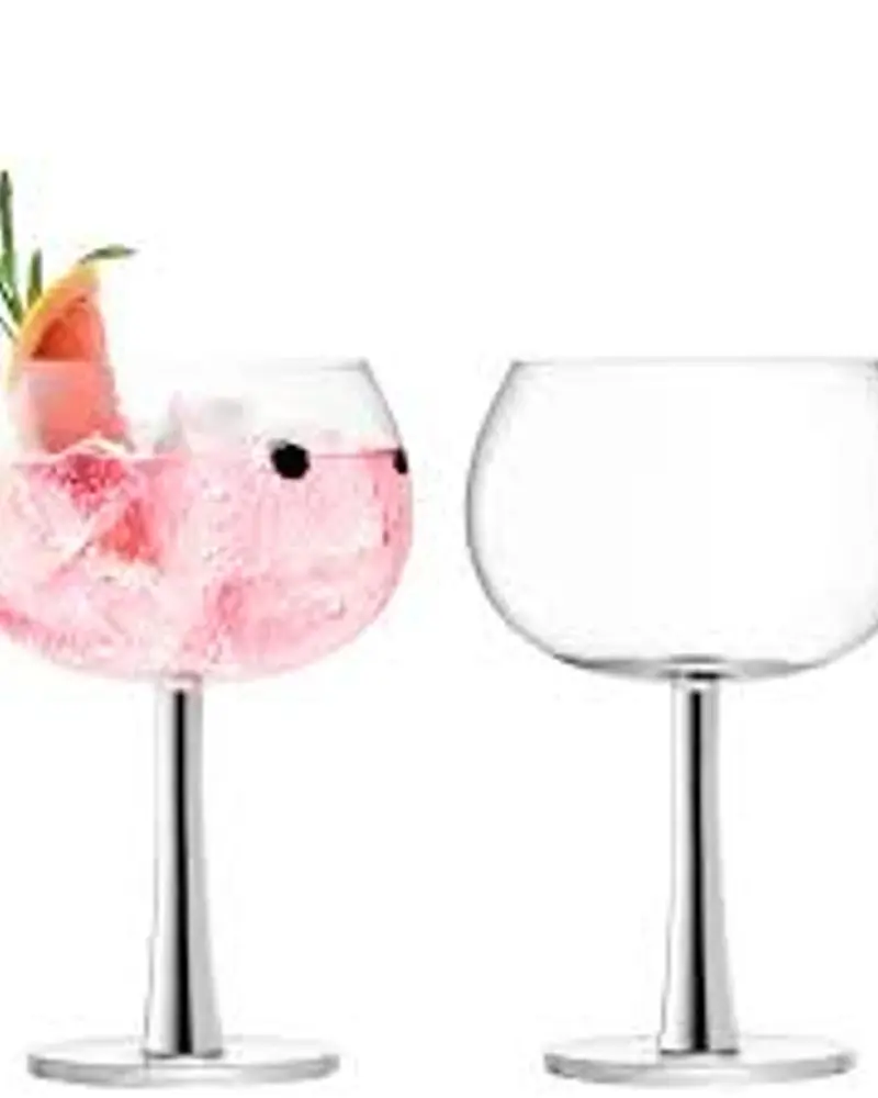 Lsa Platinum-Finished Gin Balloon Glasses – Set Of 2 1