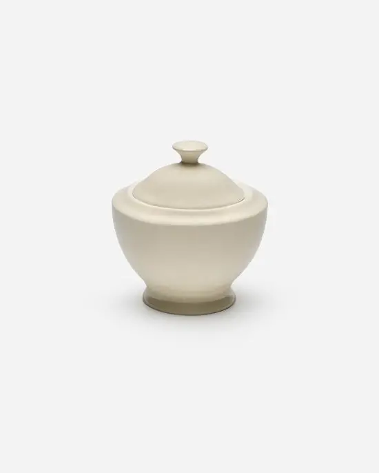 Maison Pastel Ivory Sugar Bowl With Lid 1