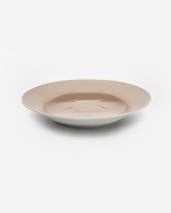 Maison Pastel Mocha Soup Plate – Warm-Tone Ceramic Soup Serving Dish 1