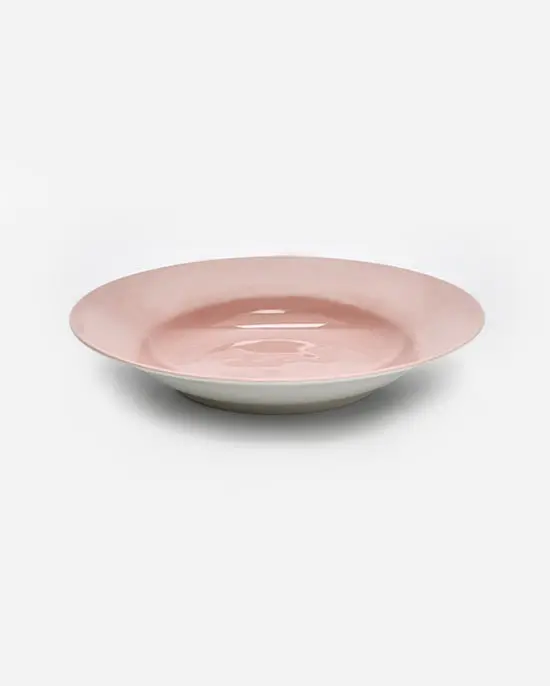 Maison Pastel Pink Soup Plate – Gentle Pastel Ceramic Soup Bowl 1