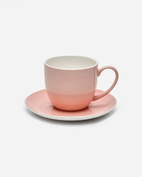 Maison Pastel Pink Tea And Saucer – Delicate Pastel Ceramic Tea Service 1
