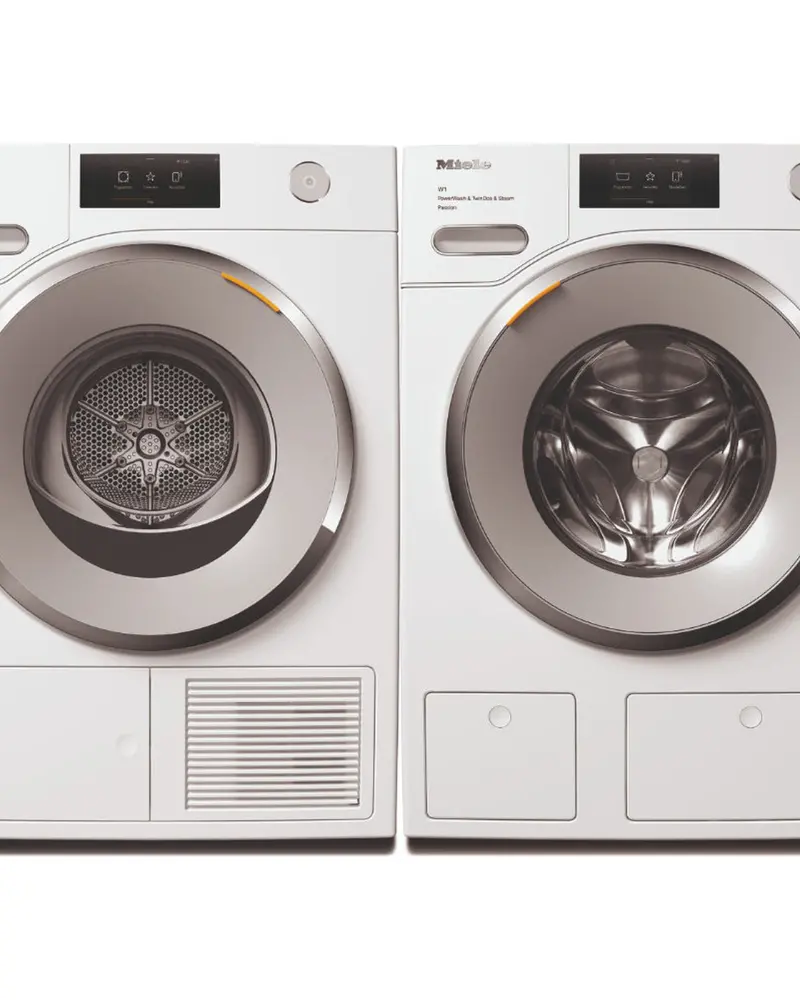 Miele Extra Quiet Washing Machine Paired With Passion T1 Heat-Pump Dryer 1