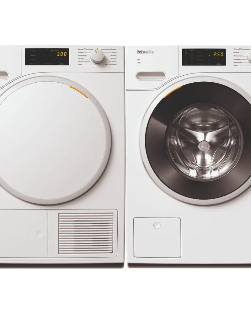 Miele Ultra-Quiet Washer & Advanced Heat-Pump Dryer Pair – Eco-Friendly Laundry System 1