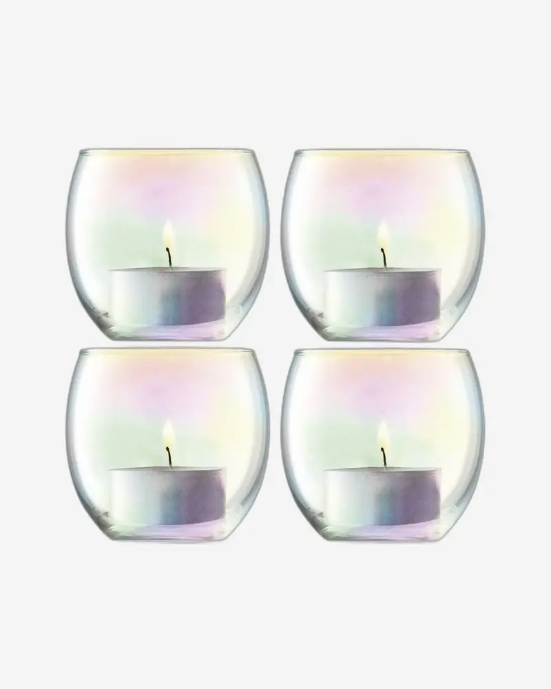 Mother-Of-Pearl Tealight Holder Set – 4-Piece 1