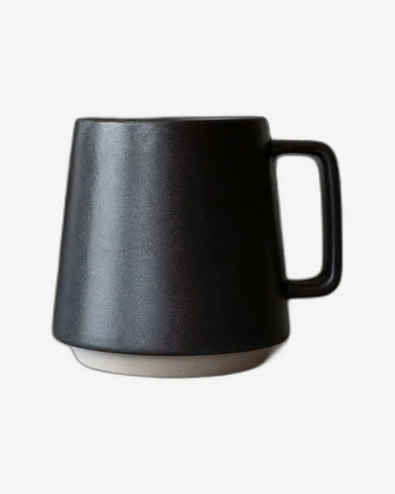 Nordico Solid Black Ceramic Coffee Mug – Sleek Minimalist Design 1