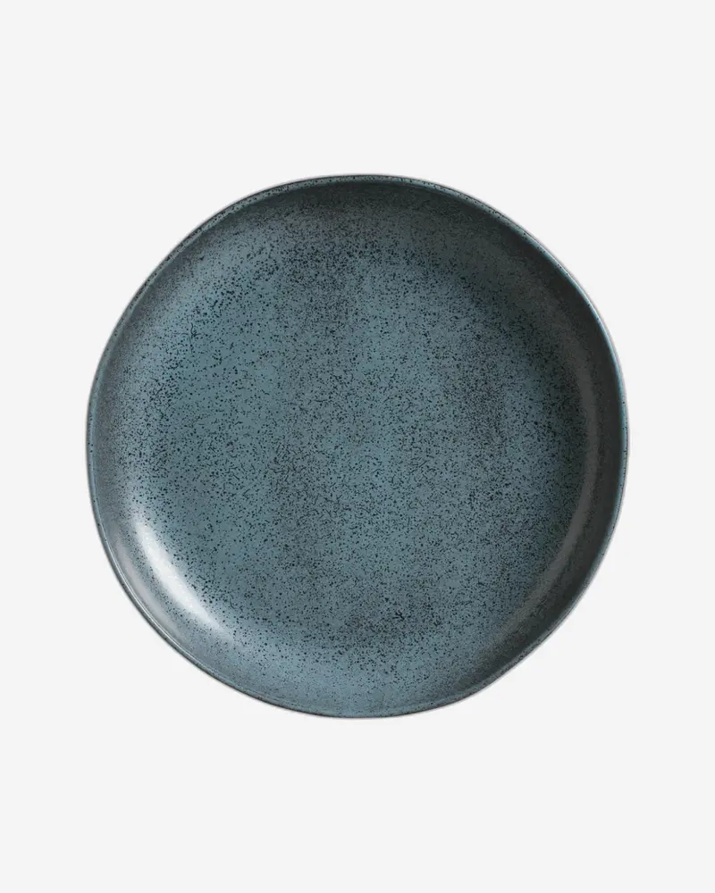 Organic Large Round Stoneware Platter – 36Cm, Night Sky Finish (Brazil) 1