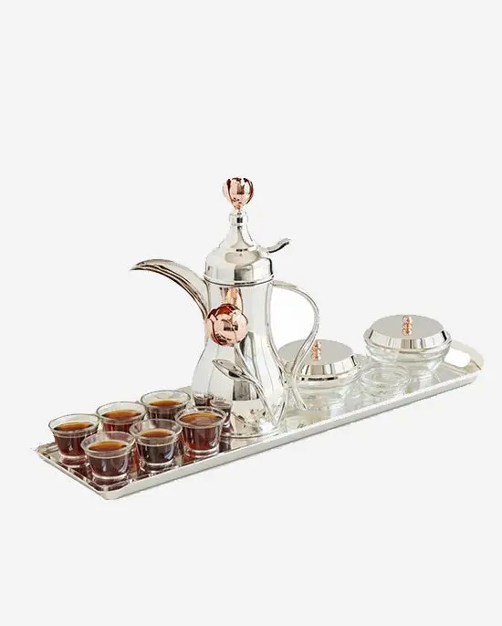 Pantazelos Arabic Coffee Set Featuring Peony-Detailed Lid Knobs 1