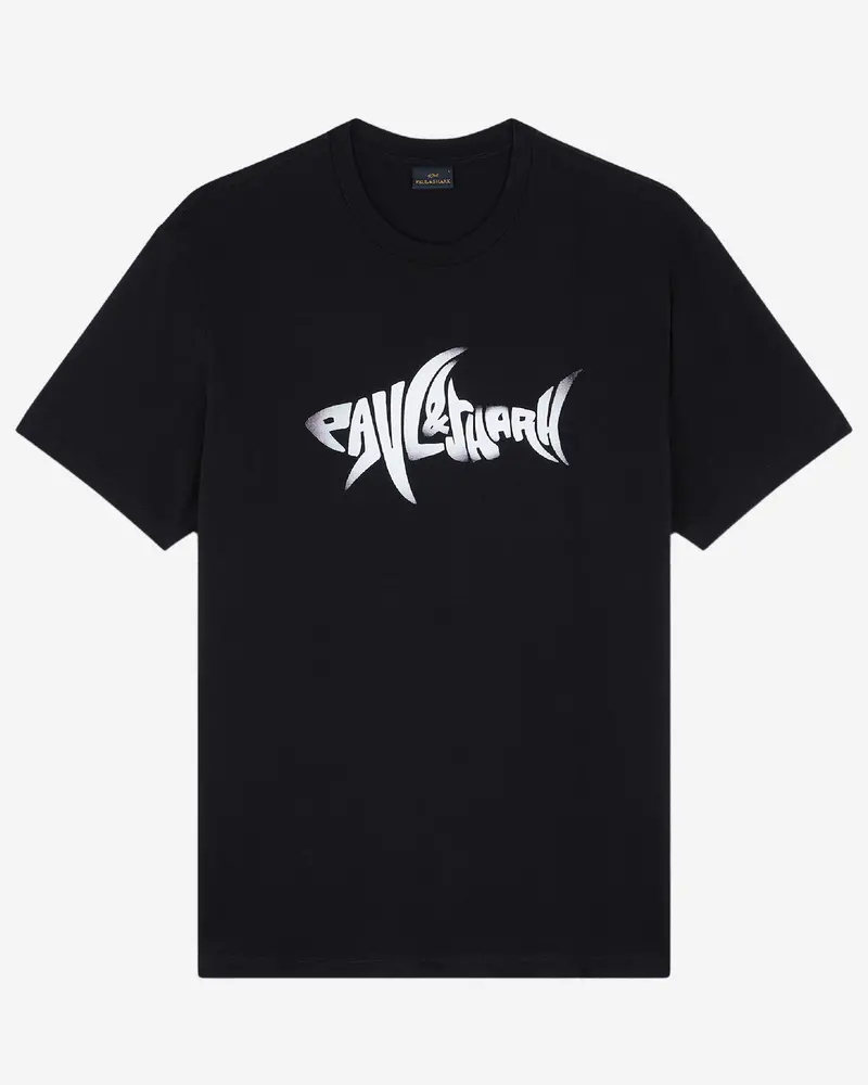 Paul & Shark Graphic Shark Print Cotton T-Shirt 1