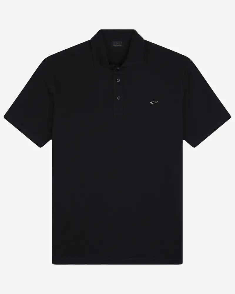 Paul & Shark Nero-Oro Button-Front Cotton Polo Shirt 1