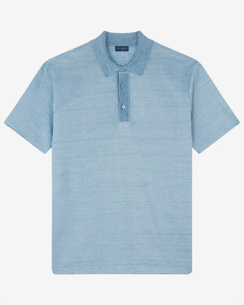 Paul & Shark Tag Linen-Blend Jersey Polo 1