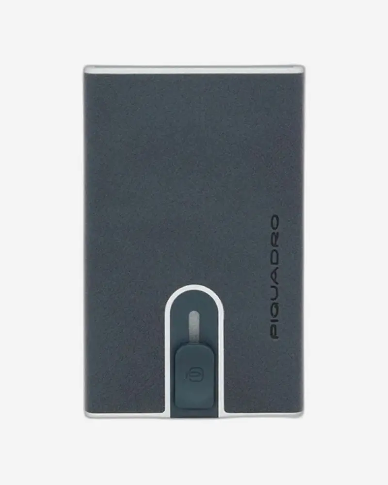 Piquadro Compact Black Square Card Organizer 1