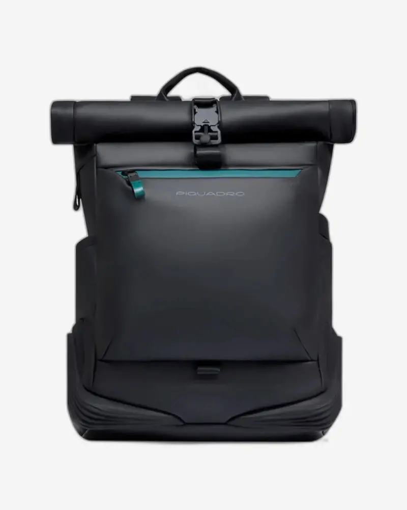 Piquadro Corner Wow Backpack With Sternum Strap – Black (Laptop & Ipad Ready) 1