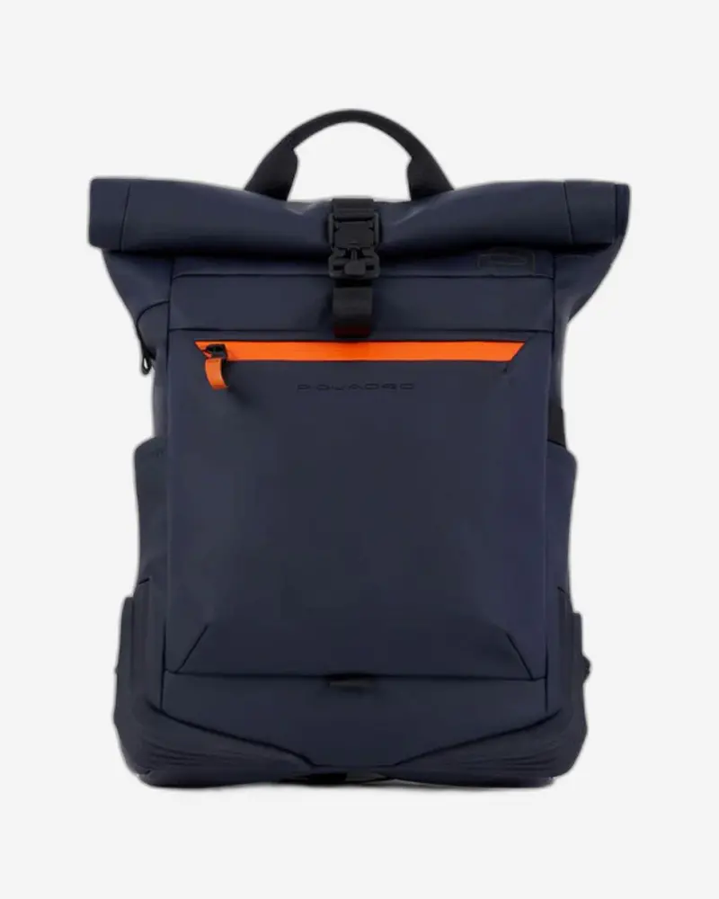 Piquadro Corner Wow Blue Laptop & Ipad Backpack Featuring Sternum Support 1