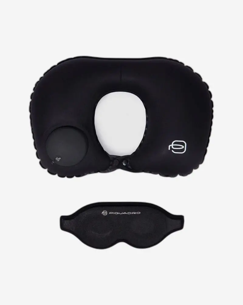 Piquadro Travel Sleep Kit: Eye Mask, Neck Pillow & Noise-Canceling Earplugs 1