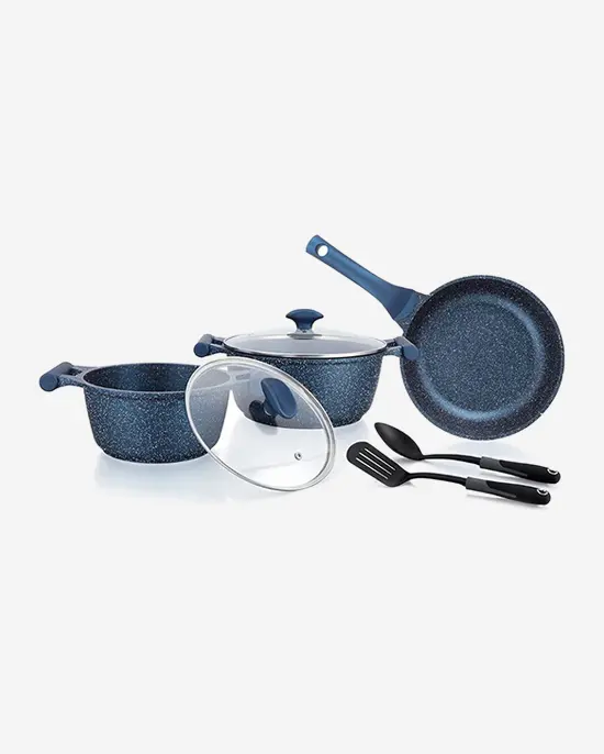 Prestige Granite Cookware Set – 7-Piece, Sapphire Blue 1