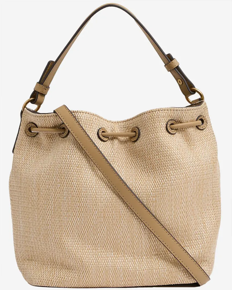 Reiss Raffia Bucket Bag With Woven Texture 1