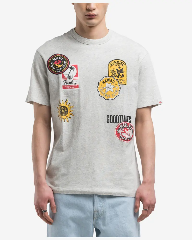 Replay Patch-Style Printed Cotton T-Shirt 1