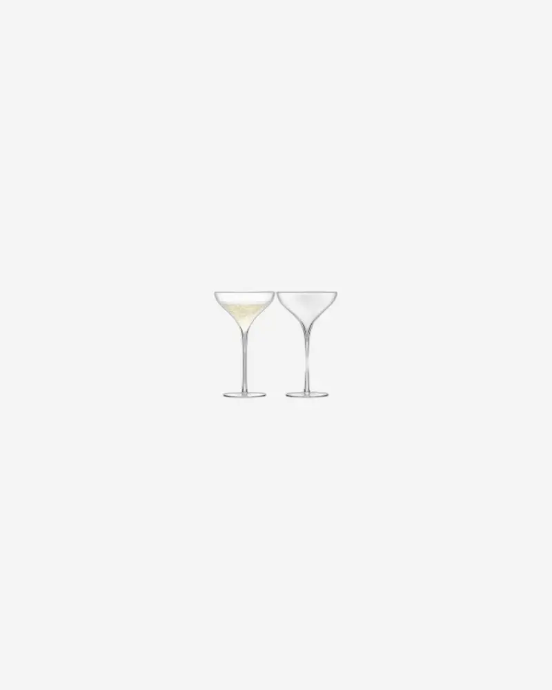 Savoy-Style Champagne Saucers – Set Of 2, 250Ml Each, Crystal Clear 1