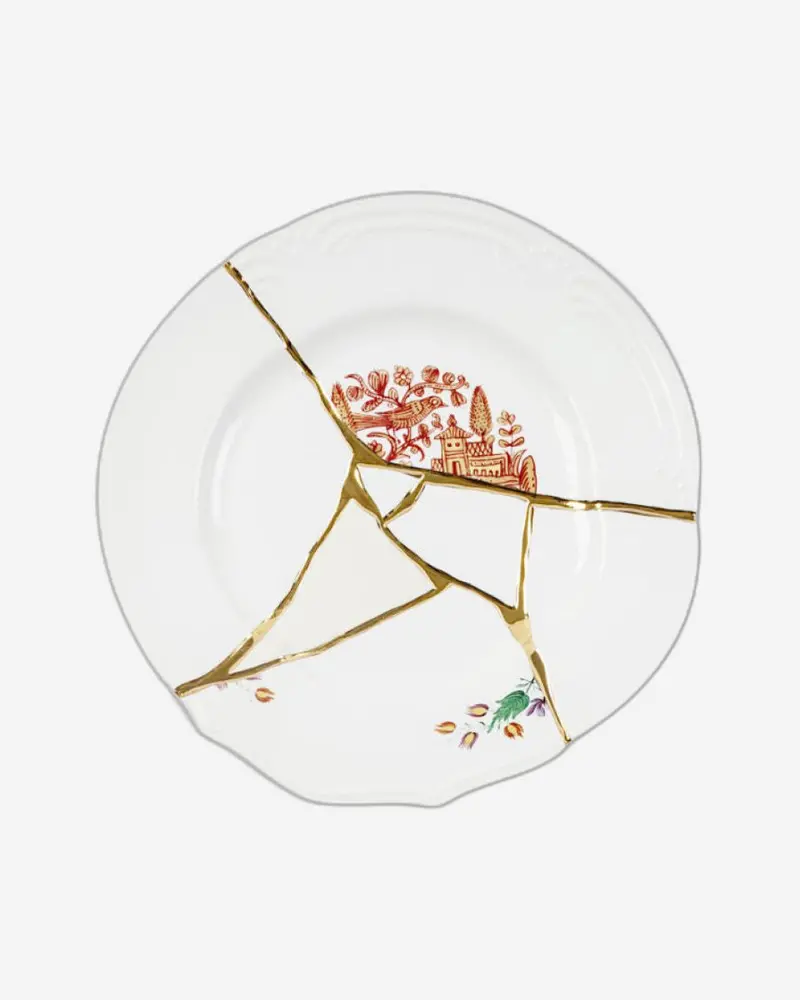 Seletti Kintsugi-N1 Ceramic Dinner Plate 1