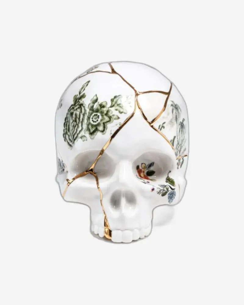 Seletti Kintsugi Skull Decorative Ornament 1