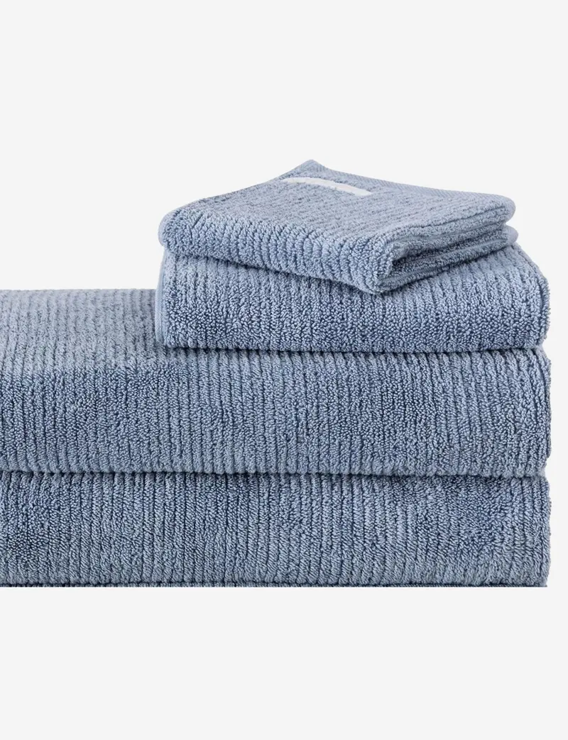 Sheridan Living Textures Face Towel Set – Orient Blue Pair 1