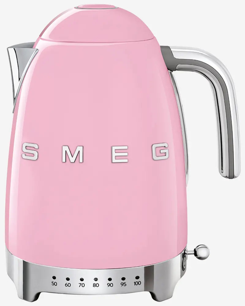 Smeg Variable-Temp Kettle – Blush Pink 1