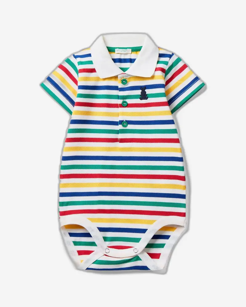 Stretch Cotton Polo Bodysuit – Seamless Modern Fit 1