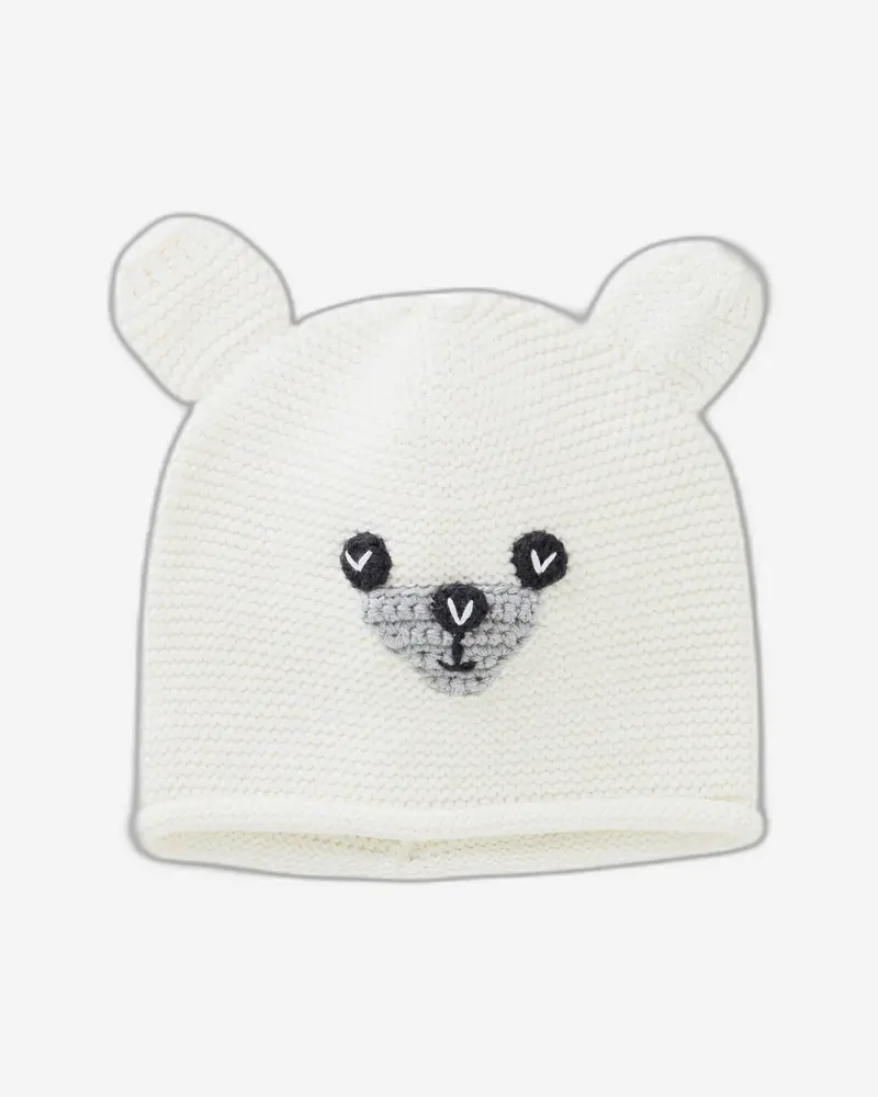 Textured Tricot Hat Featuring Front Appliqué 1