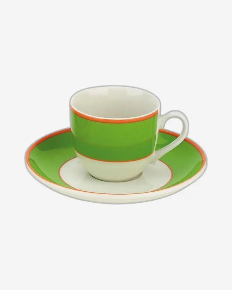 Tognana Emerald Green Coffee Cup And Saucer 1