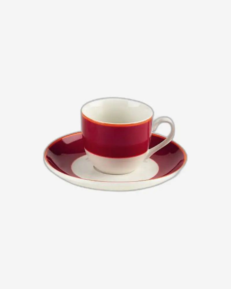 Tognana Red Ceramic Coffee Cup And Matching Saucer 1
