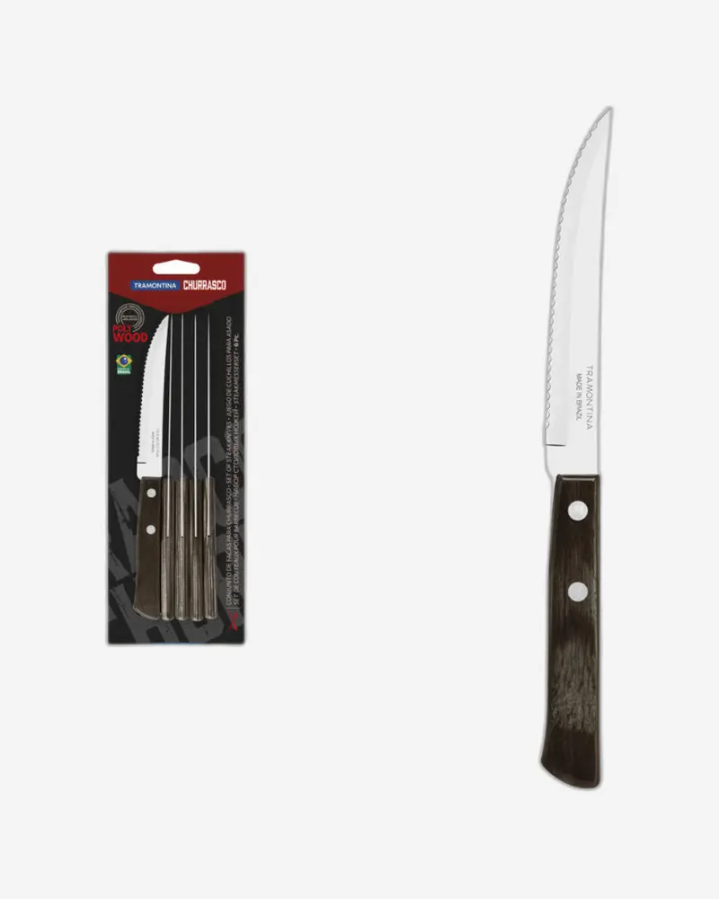 Tramontina 6-Piece Brown Steak Knife Set 1