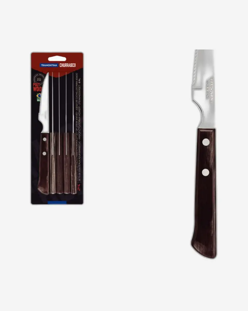 Tramontina 6-Piece Red Handle Knife Set 1