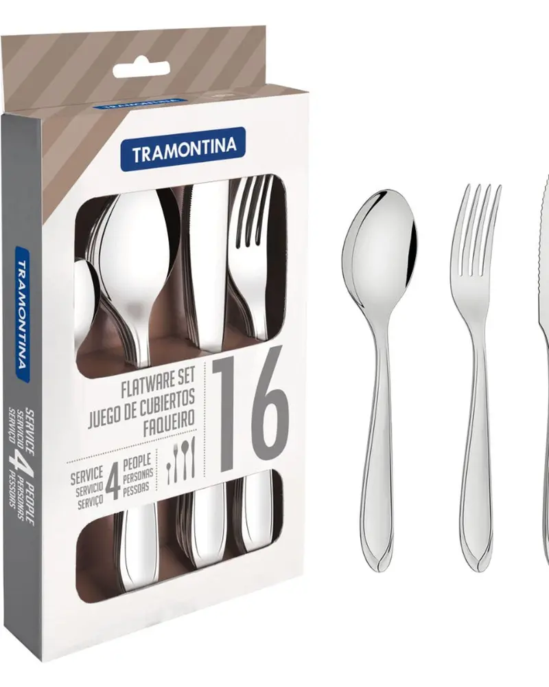 Tramontina Essential 16-Piece Flatware Set – Stainless Steel 1