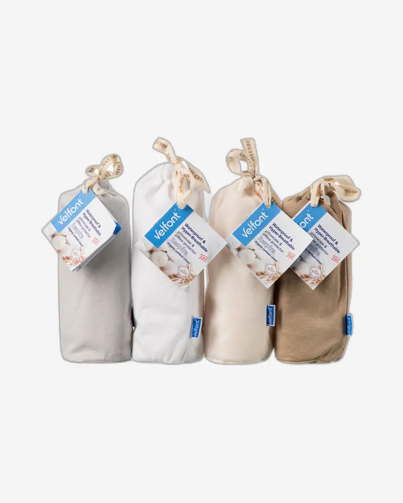 Velfont Respira Pillowcase – 100% Organic Cotton, Eco-Friendly, Multiple Color Options 1