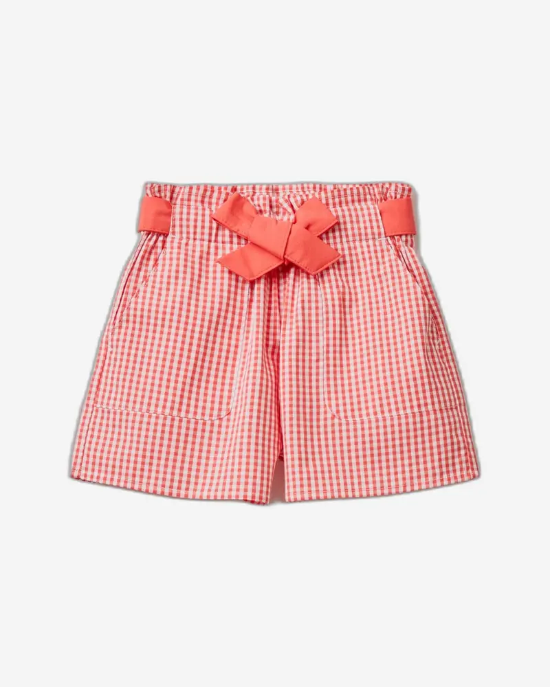 Vichy-Check Bermuda Shorts With Adjustable Belt 1