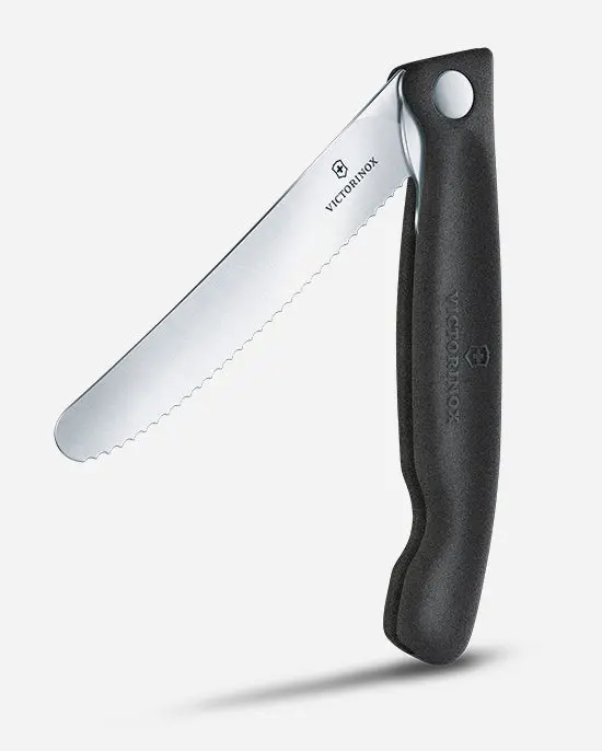 Victorinox 11Cm Wavy-Edge Foldable Paring Knife – Black Packaging 1