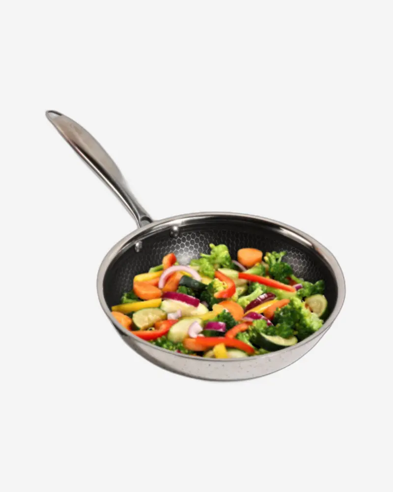 Vinod Platinum Triply Stainless Steel Sas Pro Fry Pan – 20 Cm, Induction-Compatible 1