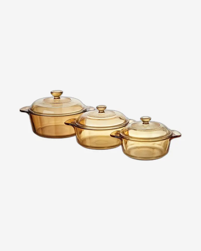 Visions Versa Pot Amber Set – 6-Piece Nested Cookware (0.8L–2.25L) 1