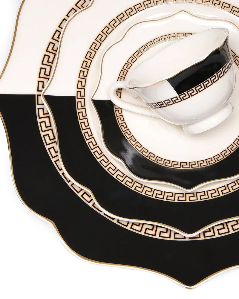 Worthyway Trudy 83-Piece Victoria-Shaped Dinnerware Set (Bp Ab) 1