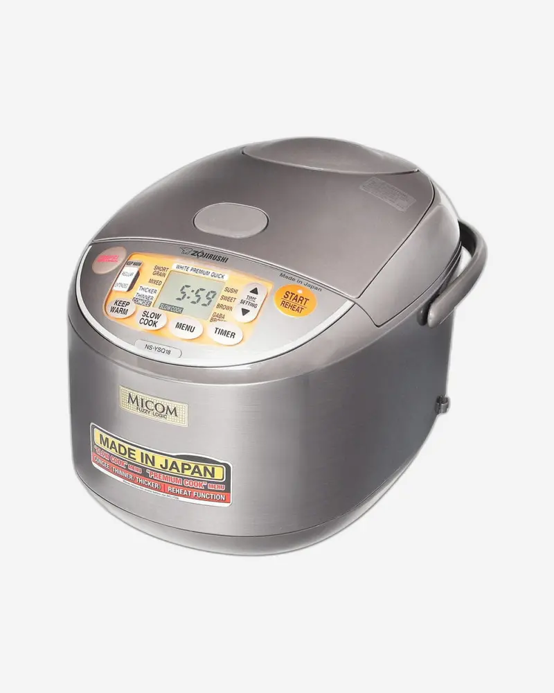 Zojirushi 1.8L Stainless Brown Electronic Rice Cooker & Warmer 1
